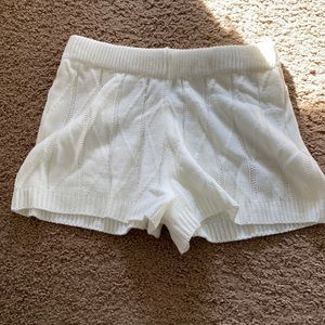 Cream Sweater Shorts